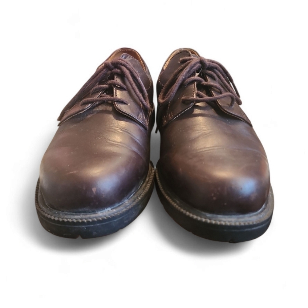 Timberland Mens Brown Leather Waterproof Lace Up Oxfords Size 8M 93076 Old Money - Picture 2 of 8